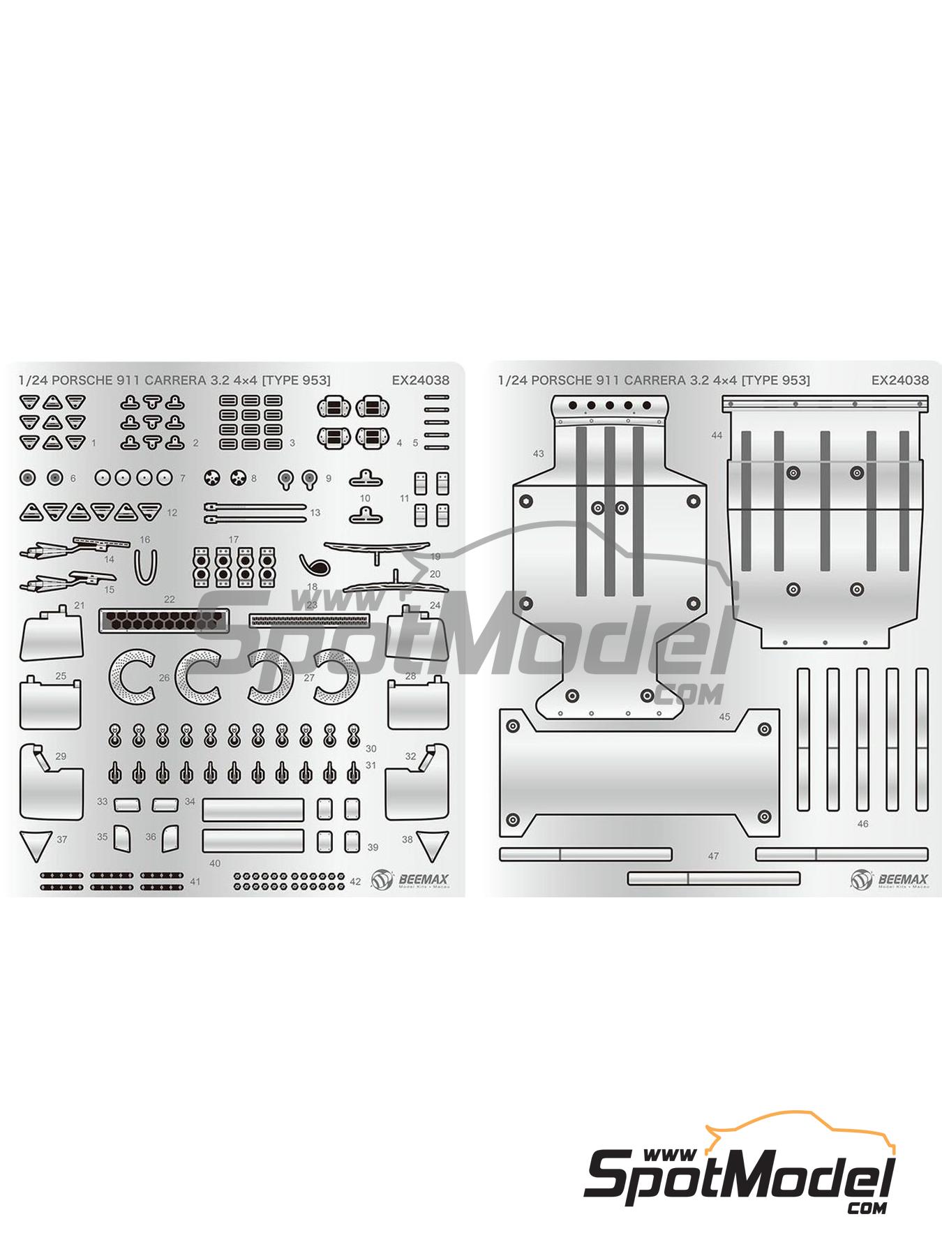 Beemax Model Kits EX24038: Detail up set 1/24 scale - Porsche 911